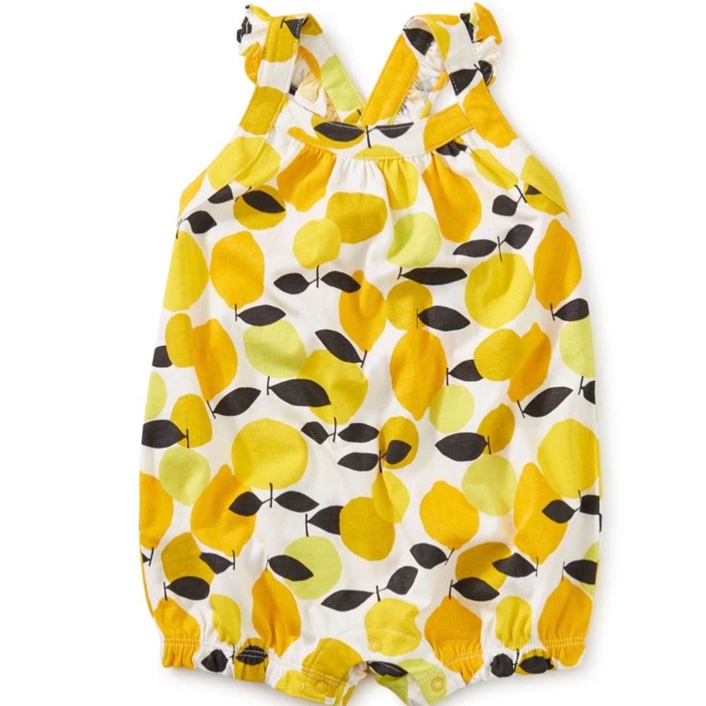 Tea Collection 0-3m Cross-back Baby Romper